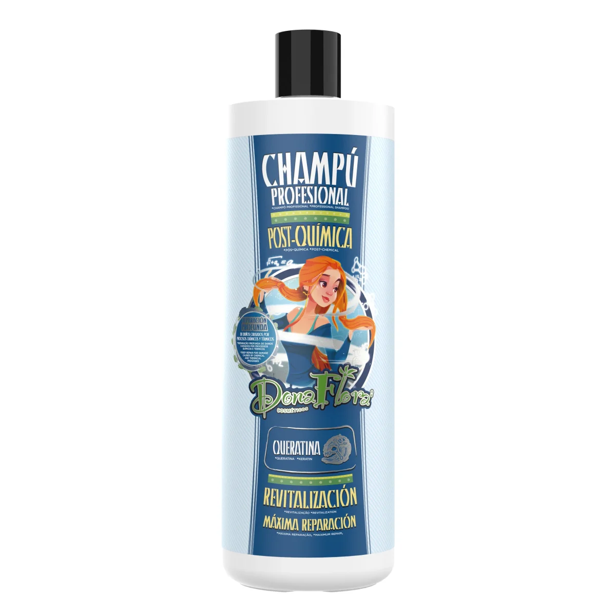 Dona Flora Pós-Química Shampoo Reparação & Reconstrução 1L - Image 2