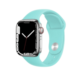 BRACELETE SILICONE P/ APPLE WATCH 38MM/40MM/41MM AZUL TURQUESA