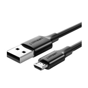 CABO UGREEN USB 2.0A PARA MICRO USB 1M PRETO (BLACK)