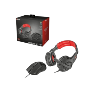KIT TRUST HEADSET & MOUSE GXT 784 PRETO/VERMELHO (BLACK/RED)