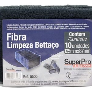 Bucha de Fibra Limpeza Bettaço com 10 unidades – 125 mm x 87 mm